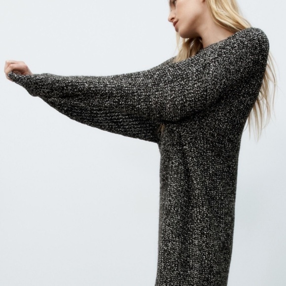 ZARA Knit Midi Sweater Dress BNWT - Picture 2 of 6